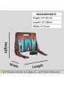 Madosh, Western Style Tote Bag for Women Bohomian Turquoise Aztec Embossed Crossbody Purse Saddle Slingbag
